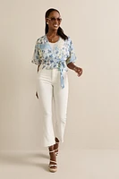 Jill Floral Wrap Blouse
