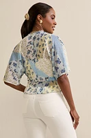 Jill Floral Wrap Blouse