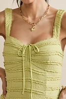Carly Ruffled Tie Front Mini Dress