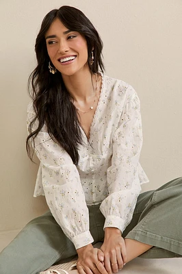 Tammi Button Down Floral Blouse