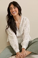 Tammi Button Down Floral Blouse
