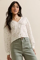 Tammi Button Down Floral Blouse
