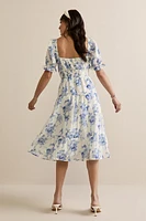 Sonia Smocked Floral Midi Dress