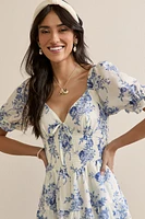 Sonia Smocked Floral Midi Dress