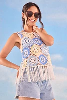 Kelsey Fringe Hem Crochet Top