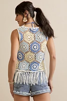 Kelsey Fringe Hem Crochet Top