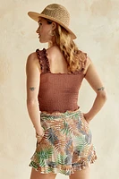 Regina Ruffle Strap Top