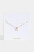 Crystal Cluster Initial Necklace