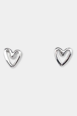 Kaila Open Heart Studs