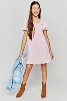 franki Puff Sleeve Swiss Dot Dress for Girls