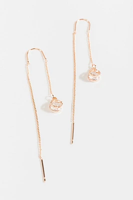 Dayana Crystal Pull Through Earrings