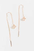 Dayana Crystal Pull Through Earrings