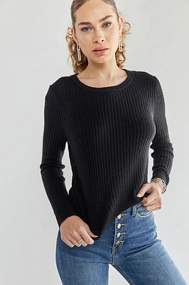 Claire Ribbed Crewneck  Sweater