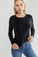 Claire Ribbed Crewneck  Sweater