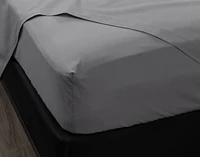 Organic Cotton Percale Fitted Sheet - Owl Grey - Double