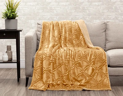 Diamond Etched Throw - Gold