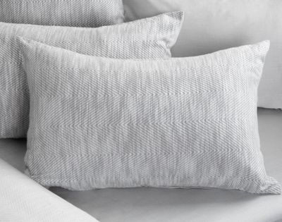 Sheldon Pillow Sham (Sold Individually) by QE Home  (Queen, Grey)