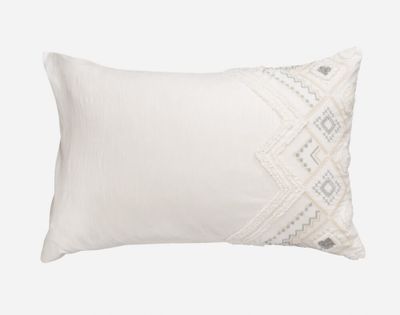 Charity Pillow Sham (Sold Individually) by QE Home  (Queen, White)