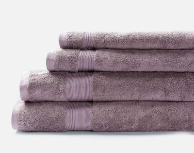 Modal Cotton Towels - Lilac Ash* by QE Home  (Bath Towel / 30" x  54", Purple)