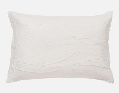 Anira Pillow Sham (Sold Individually) by QE Home  (Queen, White)