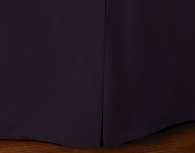 Cotton Blend Bedskirt - Plum by QE Home  (Twin, Purple)