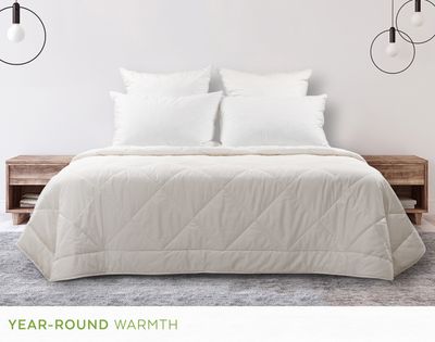 Affinity Australian Wool Duvet by QE Home  (Twin, White)