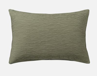 Naramata Pillow Sham (Sold Individually) by QE Home  (Queen, Green)