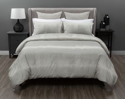 Benito Duvet Cover by QE Home  (Queen, Grey)