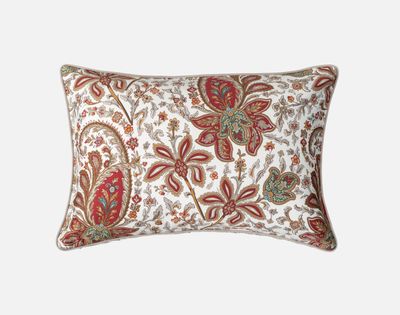 Porto Pillow Sham (Sold Individually) by QE Home  (Queen, Red)