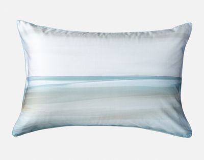 Tidal Pillow Sham (Sold Individually) by QE Home  (Queen, Blue)