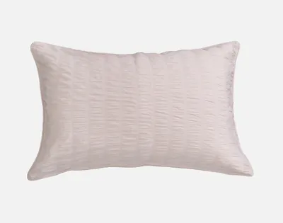 Rosa Pillow Sham (Sold Individually) by QE Home  (Queen, White)