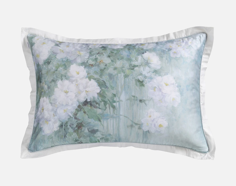 Persuasion Floral Pillow Sham, Floral, White,