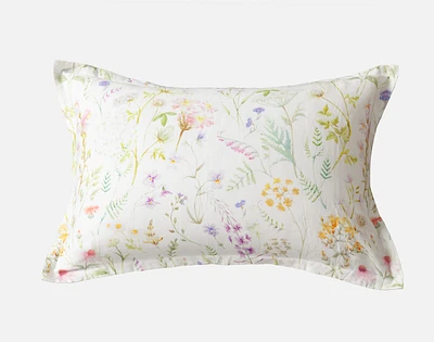 Lena Pillow Sham, Floral, White,