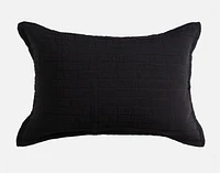 Jetset Black Pillow Sham, Geometric,