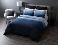 Pacifica Blue Duvet Cover, Cotton, Ombre,