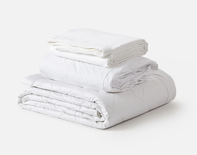 3-Piece Fresh Start Bedding Bundle - White,