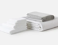 6-Piece Bath & Bedding Essentials Bundle - Charcoal White,