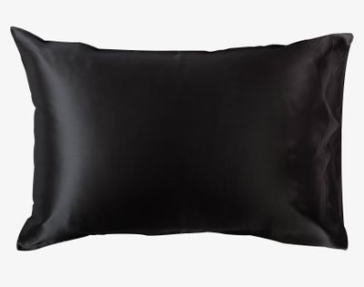 100% Mulberry Silk Pillowcase - Black (Sold Individually) by QE Home  (King, Black)