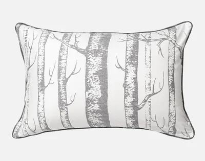 Birchgrove Pillow Sham, Botanical, Grey, King