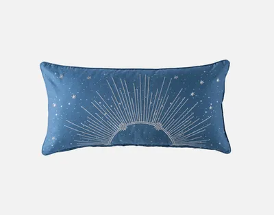 Supernova Boudoir Pillow Cover by QE Home  (Blue)