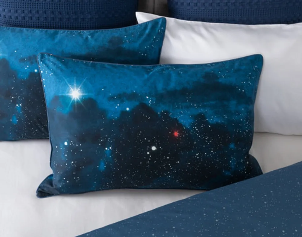 Supernova Pillow Sham, Scenic, Blue,