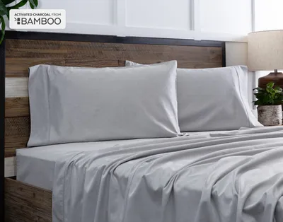 Bamboo Cotton Pillowcases with Activated Charcoal (Set of 2)