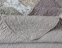 Graveley Cotton Quilt Set, Botanical, Grey,