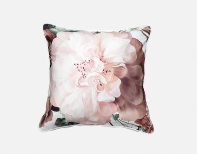 Harmony Square Cushion Cover by QE Home  (Pink)