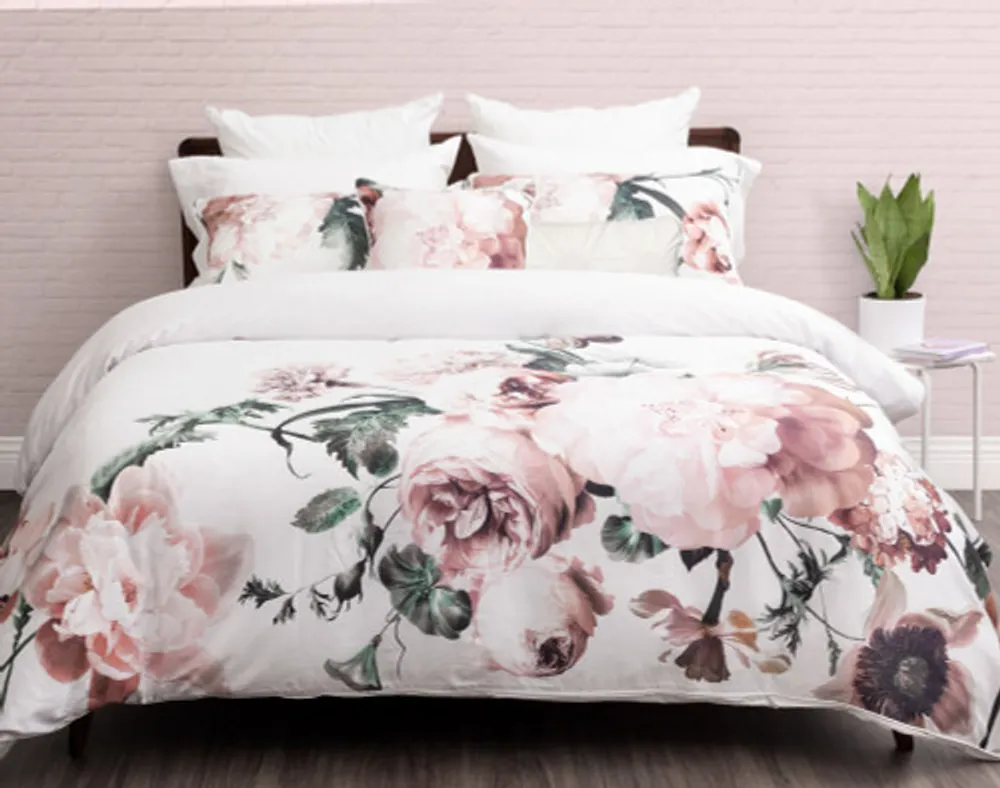 Harmony Duvet Cover, Floral, Pink,