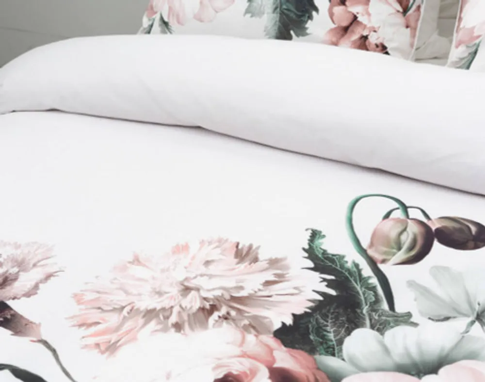 Harmony Duvet Cover, Floral, Pink,