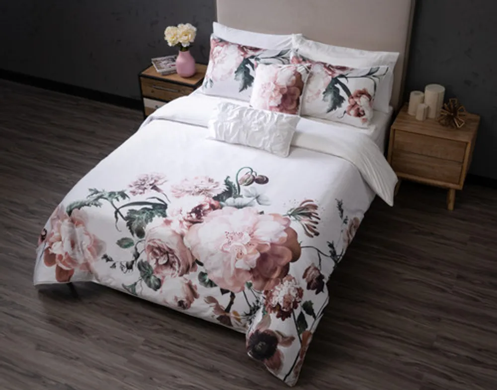 Harmony Duvet Cover, Floral, Pink,