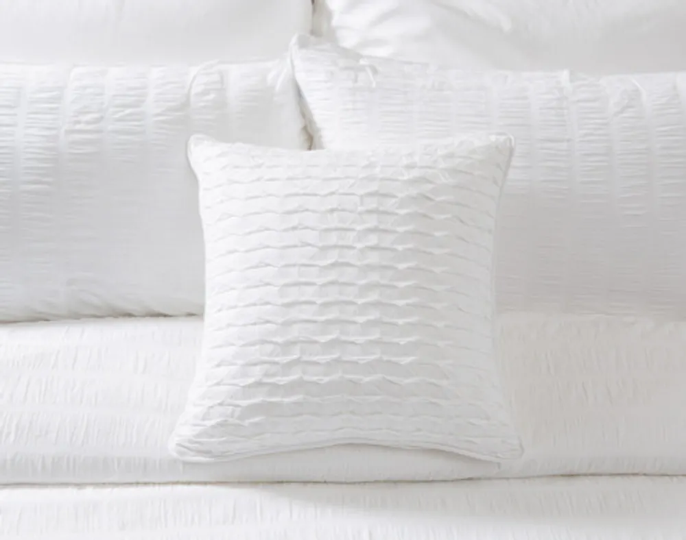 Kailua Square Cushion Cover, White, 18" x 18"