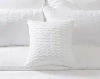 Kailua Square Cushion Cover, White