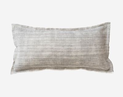 Wave Boudoir Pillow Cover - FINAL SALE by QE Home  (Grey)
